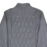 JACK WOLFSKIN Womens Grey & Charcoal Quilted Jacket UK 12 Polyester Blend Zip