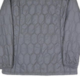JACK WOLFSKIN Womens Grey & Charcoal Quilted Jacket UK 12 Polyester Blend Zip