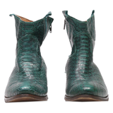 LAZAMANI Ankle Boots Green Leather Womens UK 8