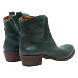 LAZAMANI Ankle Boots Green Leather Womens UK 8