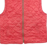 GANT Mens Red Quilted Jacket L Polyester Zip Bomber Style Lightweight