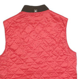 GANT Mens Red Quilted Jacket L Polyester Zip Bomber Style Lightweight