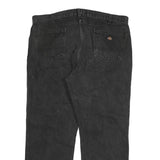 DICKIES Mens Regular Fit Black Denim Jeans W40 L30 Workwear Zip Closure