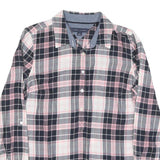TOMMY HILFIGER Womens Pink & Black Checked Shirt S Casual Cotton Blend