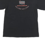 ANVIL Mens Black Graphic T-Shirt M Short Sleeve Crew Neck Skull Bandana
