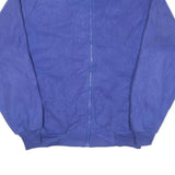 Mens Blue Casual Zip Jacket L Polyester Blend Plain Warm Comfortable Lightweight