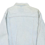 LEE Mens Blue Denim Cotton Blend Button Jacket L Classic Fit Casual Outerwear
