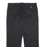 DICKIES Womens Cotton Blend Black Regular Straight Trousers W38 L29 Zip Closure