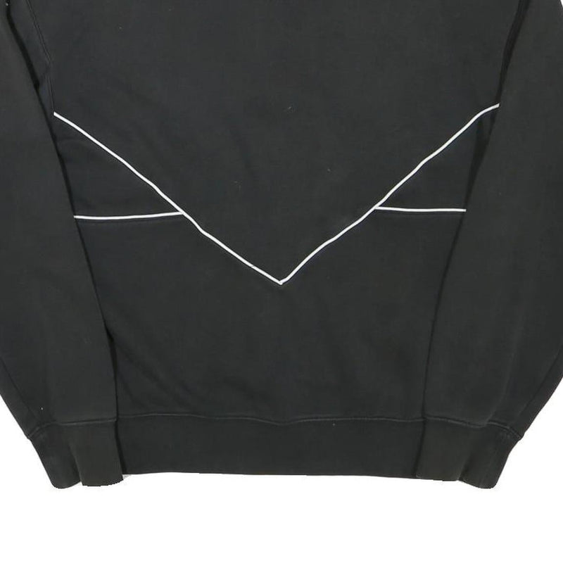 ADIDAS Mens Black Cotton Blend Crew Neck XS Logo Sweatshirt Retro Style