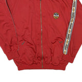 PUMA Mens Red Track Jacket S Polyester Blend Plain Zip Lightweight Casual