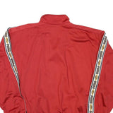 PUMA Mens Red Track Jacket S Polyester Blend Plain Zip Lightweight Casual