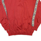 PUMA Mens Red Track Jacket S Polyester Blend Plain Zip Lightweight Casual
