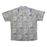 COOKE STREET Mens Blue & Green Pattern Casual Shirt L Cotton Hawaiian Holiday