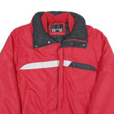 INSIDE EDGE Mens Red & Black Nylon Jacket L Zip Plain Casual Sportswear