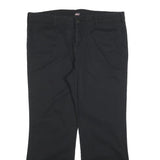 DICKIES Womens Cotton Blend Black Slim Flared Trousers W38 L30 Workwear