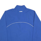 NIKE Mens Blue Zip Jacket L Cotton Blend Plain Athletic Sportswear
