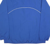 NIKE Mens Blue Zip Jacket L Cotton Blend Plain Athletic Sportswear