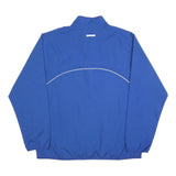 NIKE Mens Blue Zip Jacket L Cotton Blend Plain Athletic Sportswear