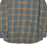 RIDGECUT Mens Blue & Beige Check Shirt M Button-Down Casual Cotton Blend