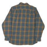RIDGECUT Mens Blue & Beige Check Shirt M Button-Down Casual Cotton Blend