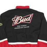 WINNERS CIRCLE Mens Black & Red Racing Jacket XL Cotton Blend Motorsport