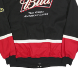 WINNERS CIRCLE Mens Black & Red Racing Jacket XL Cotton Blend Motorsport