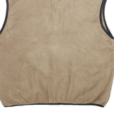 CHAMPION Mens Beige Fleece Zip Jacket Vest M Casual Outdoor Layering Comfortable