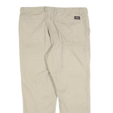 DICKIES Mens Cotton Blend Beige Regular Fit Straight Leg Trousers W38 L28