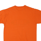 RUSSELL ATHLETIC Mens Orange Auburn Tigers Graphic T-Shirt L Crew Neck Short