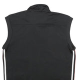 ADIDAS Mens Black & Red Track Sleeveless Jacket XS Polyester Zip Sportswear