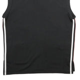 ADIDAS Mens Black & Red Track Sleeveless Jacket XS Polyester Zip Sportswear