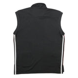 ADIDAS Mens Black & Red Track Sleeveless Jacket XS Polyester Zip Sportswear