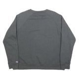 CHAMPION Womens Grey Cotton Blend Crew Neck Sweatshirt L Casual Pullover