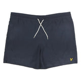 LYLE & SCOTT Mens Navy Casual Shorts M W36 Drawstring Waist Logo Embroidered