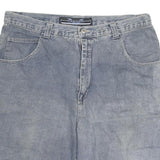 VECTOR Mens Shorts Blue Denim Cargo Style 2XL W36 Cotton Blend Comfortable Fit