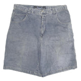 VECTOR Mens Shorts Blue Denim Cargo Style 2XL W36 Cotton Blend Comfortable Fit