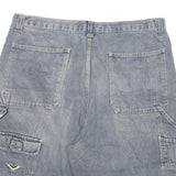 VECTOR Mens Shorts Blue Denim Cargo Style 2XL W36 Cotton Blend Comfortable Fit