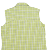 JACK WOLFSKIN Womens Green Checked Sleeveless Shirt UK 12 Lightweight Travel