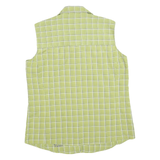 JACK WOLFSKIN Womens Green Checked Sleeveless Shirt UK 12 Lightweight Travel