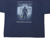 ADIDAS Mens Navy Blue Notre Dame Football Graphic T-Shirt XL Short Sleeve Crew