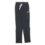 PUMA Mens Joggers Black & White Slim Tapered XS W25 L28 Cotton Blend