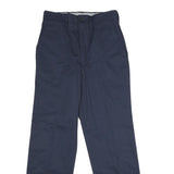 RED KAP Mens Polyester Blend Navy Regular Straight Trousers W30 L31 Classic Zip