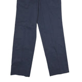RED KAP Mens Polyester Blend Navy Regular Straight Trousers W30 L31 Classic Zip