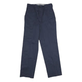 RED KAP Mens Polyester Blend Navy Regular Straight Trousers W30 L31 Classic Zip