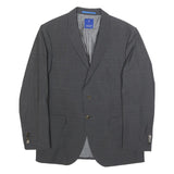 JOOP! Mens Grey Classic Jacket M Woven Plain Formal Button Closure