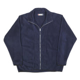 CLIQUE Mens Navy Blue Jacket M Polyester Plain Zip Casual Lightweight Outerwear