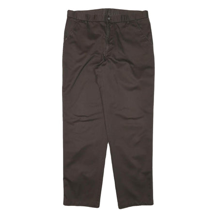 CALVIN KLEIN JEANS Mens Relaxed Brown Cotton Blend Trousers W37 L33 Casual Fit