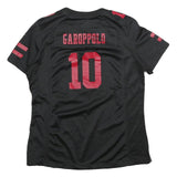 NIKE Mens Black & Red Football Shirt L Short Sleeve V-Neck Garoppolo NFL Super