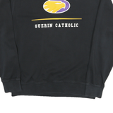 NIKE Mens Black Guerin Catholic Crew Neck M Sweatshirt Cotton Blend Pullover