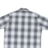 WRANGLER Mens Blue & White Check Shirt XL Cotton Blend Casual Short Sleeve